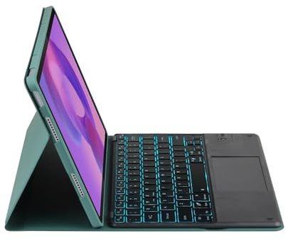 Suitable for Lenovo Idea Tab Pro 2025 12.7-inch detachable backlit touch Bluetooth keyboard case((touch+Backlight) Dark Green)