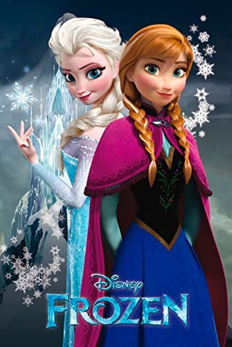 Disney Poster - Frozen Poster - Deko Wohnzimmer oder Deko Schlafzimmer - Deko Wohnzimmer - Größe : 61 x 91 - Offizielle Lizenz - Disney Fanartikel
