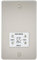 Knightsbridge FP8900PLW FP8900 FPAV8900PLW Flat Plate 115V/230V Dual Voltage Shaver Socket-Pearl, 230 V, White Insert