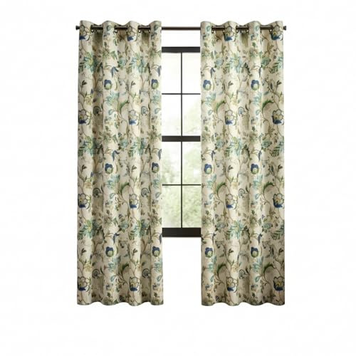 Ellis Curtain Brissac Grommet Panel, 50 x 84, Blue