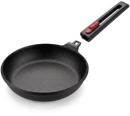 BRA Infinity Non-Stick Aluminium Frying Pan with Detachable Handle (28cm) | Large Frying Pan for Induction Hob & All Other Heat Sources. 100% Recycled Aluminium Large Induction Compatible.