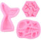 Elinka - Stampo in silicone per creare decorazioni per torte, a forma di rosa in 4 diverse misure, ideale per cioccolato, glassa, pasta di zucchero, pasta fimo
