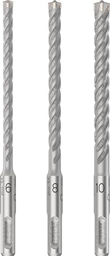 Bosch 3x PRO SDS plus-5X Hammerbohrer-Set (für Beton, Kalk- und Sandsteine, Ø 6-10 mm, Professional Zubehör Bohrhammer, Zerkleinerer)