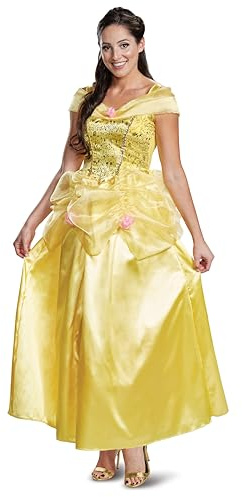 Disguise Damen Belle Deluxe Kostüm für Erwachsene, gelb, XL (18-20)