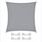 CelinaSun Sonnensegel wasserdicht PES Quadrat 2x2m hell grau UPF 50+ Premium Sonnenschutz inkl Befestigungsseile