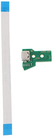 kesoto USB Charging Port Socket Board with Flex Ribbon Cable for PS4 Controller JDS-055