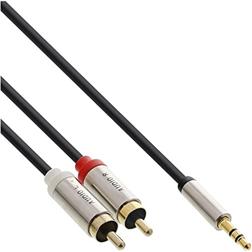 InLine Câble audio fin avec prise jack 3,5 mm mâle vers 2 RCA ST 1 m