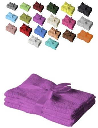 EXKLUSIV HEIMTEXTIL Handtuch 4er Set 50 x 100 cm Lila