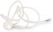 Textilkabel Zuleitung mit Schuko-Stecker (Winkelstecker aus Duroplast: Bakelit Optik), Leitung H03VV-F 3x0.75mm² 3-adrig, Creme Weiß, 1.8 Meter