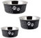 Evokk Pet Bowls – Stainless Steel - Non-Skid Base - Easy to Clean – Paw & Bone Design – Rubber Base - Dishwasher Safe – Easy to clean – Small, Medium and Large Size – Set of 3