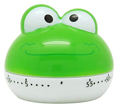 NUOBESTY Küchentimer Eieruhr Kunststoff Cartoon Frosch Tier Timer Küchenhilfe für Küche Backen Braten Kochen - Grün