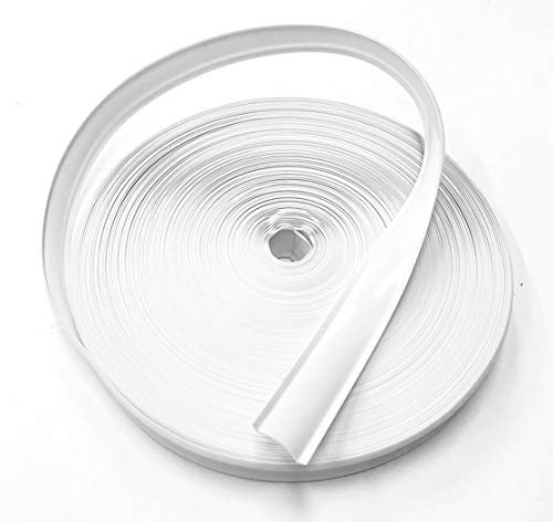 QPN Garniture en Vinyle Blanc de 2,2 cm – Cache-vis pour véhicule récréatif, Camping-Car, remorque de Voyage (30,5 m, Blanc)