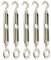 5 x Edelstahl Spannschloss, M8, rostfrei, poliert, V4A AISI 316, Spannschloss mit Öse und Haken – Tecklenborg, Kegel GmbH