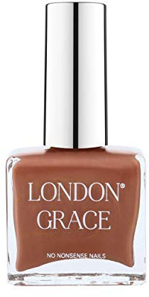 London Grace Nail Polish | Moz 12ml | Warm Taupe Long Lasting Vegan Eco-conscious Varnish | Quick Dry, Chip-Resistant, & No Nasties Formula