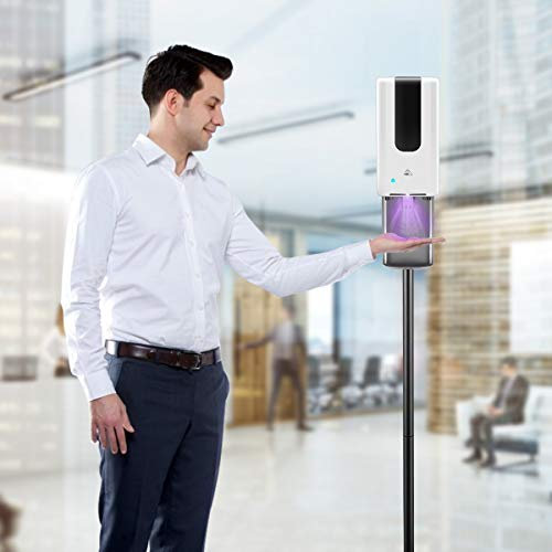 S SMAUTOP Station de Désinfection des Mains,1200ML Désinfectant pour Les Mains sans Contact,Distributeur de Gel hydroalcoolique,Espace Public