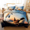 3D Meerestiere Delfin Wal Hai Pinguin Drucken Bettwäsche-Set Mikrofaser Blau Lila Sanft Atmungsaktiv Bettbezug und Kissenbezug Junge Mädchen (Stil 2, 135x200 cm + 80x80 cm*1)