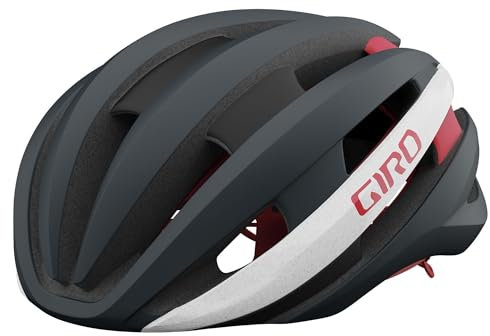 Giro Synthe MIPS II Rennrad Fahrrad Helm grau/weiß 2021: Größe: M (55-59cm)