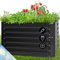 blumfeldt Jardineras Exterior Grandes Jardín, Huerto Urbano Terraza, Plantas, Vegetales, Hierbas, Capacidad 600 l. Maceteros Exterior Elevados Metálicos, Resistente al Intemperie, 100x60x100, Negro