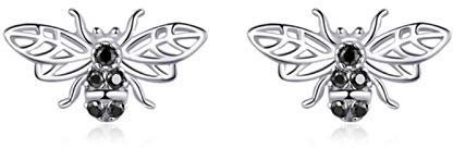 925 Sterling Silber Biene Geschichte Klar Cz Exquisite Ohrstecker Für Frauen Mode Silber Schmuck