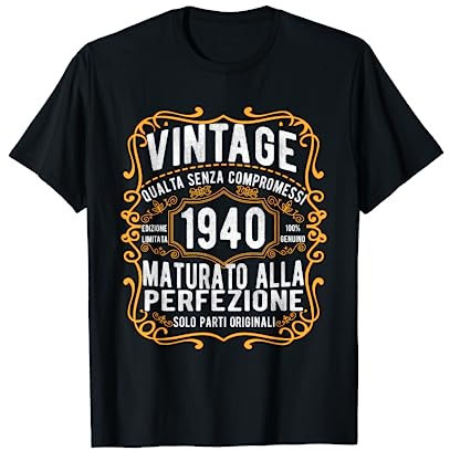Vintage 1940 regalo divertente 81 anni compleanno Maglietta Maglietta