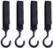 wisdompro Car Seat Headrest Hook, 4 Pack Auto Hooks Multi-Purpose Car Bag Storage Hooks Hanger for Vehicle, Handbag, Purse, Coat, Clothes & Grocery Bag Organizer- Black