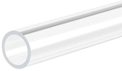 sourcing map PVC Transparent Rohr, Innendurchmesser 13mm Durchmesser 15mm LÄNGE 305mm Acryl Kunststoffrohr für Lampenbau, Stehlampen, Möbel 2Stk.