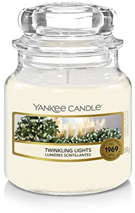 Yankee Candle Duftkerze Kleine Kerze im Glas | Twinkling Lights | Brenndauer bis zu 30 Stunden