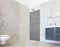 NORILIVING Duschrückwand Fliesenersatz Dusche 100x200 cm Motiv Beton | Duschwand ohne Bohren 1 teilig | Wandverkleidung Bad Aluverbundplatte 3 mm