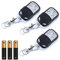 Telecomando Cancello Universali 433,92 Mhz Set 3 Pezzi per Cancello Automatico | Telecomando Universale Cancello a Codifica Fissa con Batteria 12v Inclusa