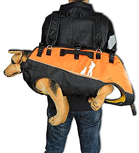 CNDZC Hundetrage Hunderucksack, Nach Vorne Gerichteter Verstellbarer Hunderucksack Für Alte, Gelenkverletzungen, Arthritis-Hunde,Exquisite