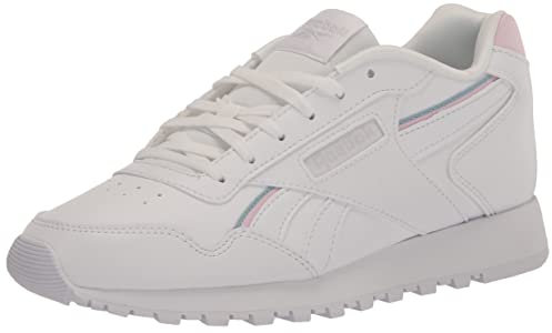 Reebok Mens Ventilator Signature Leather Fashion Sneakers, Vegan/White/Pixel Pink/Blue Pearl, 40.5 EU