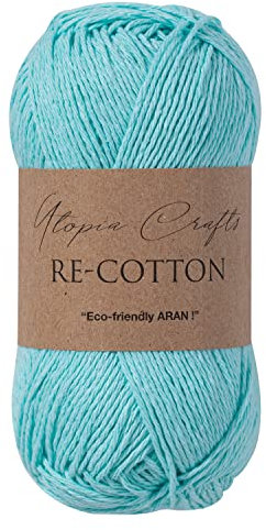Utopia Crafts Re-Cotton Strickgarn, 100 g (Aqua Blue)