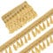 GORGECRAFT 6 Yard/5.5m Gold Fransen Quastenband 54 mm Polyesterfaser Fransen Spitzenband Mit Quaste Geflochtene Pailletten Kantenbesatz Für DIY Nähen Basteln Kleidung Vorhang Tischdecke Verzierungen