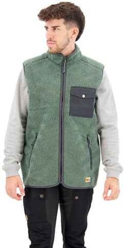Fjallraven 87073-679-048 Vardag Pile Fleece Vest M Sweatshirt Men's Deep Patina-Iron Grey Size S