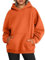WINKEEY Felpa Donna con Cappuccio Elegante Felpa Oversize Maniche Lunghe Maglione Inverno Sport Maglie Primaverili Donna,Arancione L