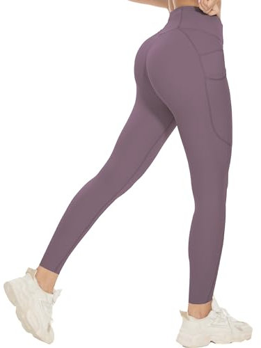 ChunyChi Sport Leggings Damen mit Tasche, Boom Booty Leggings mit Taschen Damen, Push Up Leggings Damen High Waist, Gym Yoga Fitness Sporthose Leggings, Sporthose Damen lang kann gekürzt Werden