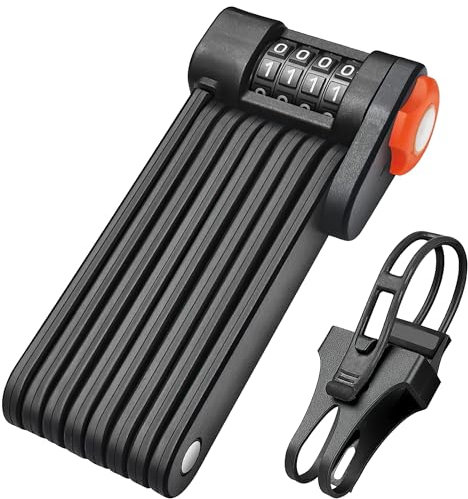 Rdusi Folding Bike Lock 4-Digit,[Reinforce Version] 85cm High Strength Alloy Steel Combination Folding Padlock,High Security Rust Prevention for Mountain Bike,E-Bike and Motorcycle