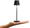 SIGOR Nuindie pocket - Dimmbare kleine LED Akku-Tischlampe Indoor & Outdoor, IP54 spritzwassergeschützt, Höhe 21 cm, aufladbar mit USB-C, 7 h Leuchtdauer, nachtschwarz