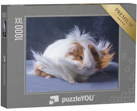 Puzzle 1000 Teile XXL „Meerschweinchen mit Langer Haarpracht“ – aus der Puzzle-Kollektion Meerschweinchen, Bauernhof-Tiere