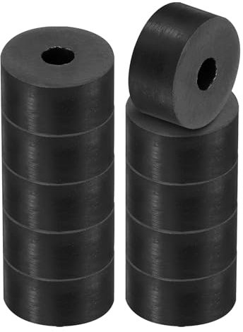 PATIKIL Entretoise en Caoutchouc Polyvalente, 10 Pcs, 0,8 OD, 0,24 ID, 0,4 d'Épaisseur, Rondelle en Néoprène Anti-Vibration et Isolante pour Boulons HVAC et Accessoires Automobiles