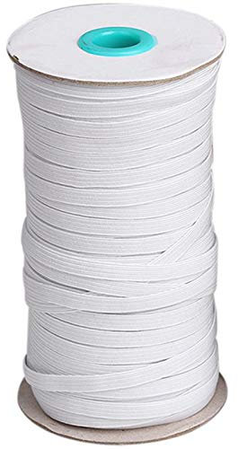 Eighosee 1 Rolle 9 mm Polyester-Gummiband für Masken, elastische Ohrbänder, DIY-Maske, Ohrhänger, Schnur, Nähzubehör