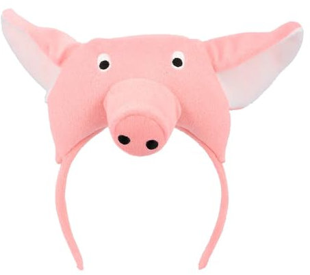 Boland - Serre-tête en peluche cochon, tiare pour déguisements de carnaval, fête à thème, Halloween ou carnaval, déguisement d'animal