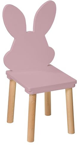 PlayPals Furniture kinderstuhl - holzstühle Kinder für EIN 2-7 Jahre, Toddler Chair - Kindersitzmöbel Stuhl, kindersessel kinderzimmer möbel Kaninchen rosa