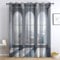CozyRest Blickdichte Gardinen Bogenfenster New York City Verdunkelungsvorhang - Lichtundurchlässige Vorhang mit Ösen für Schlafzimmer Geräuschreduzierung 214 x 91.5 cm, 2er Set