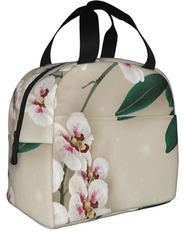 YFSGDLBN Bell Orchid bedruckte wiederverwendbare isolierte Bento-Tasche, tragbare Lunchbox