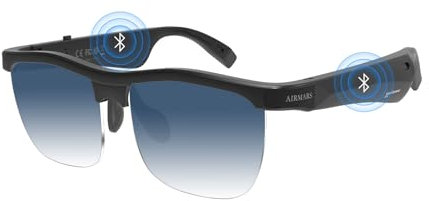 AIRMARS MG10 Smart Glasses for Men and Women, Bluetooth Sunglasses Built-in Speaker and Microphone, Blue Light Filtering, UV Protection, Bluetooth V5.3 Support Voice Assistant/Android/Mac/PC