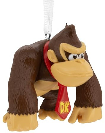 Hallmark Donkey Kong - Adorno Colgante para árbol de Nintendo, Adorno Colgante de Resina, Adorno Colgante de Navidad, Regalos para Navidad