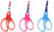 Asdirne Linke Kinderschere, Sicherheitsschere, Bastelschere mit stumpfer Spitze, Klingen mit Muster, ideal für Zuhause und Schule, 13,5 cm, 3 Stück