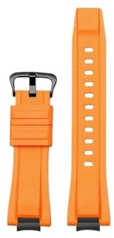 Passend for Casio G-SHOCK MTG-B3000 Silikon-Uhrenarmbänder, Harz-Gummi-modifizierter Edelstahl-Adapter, Verbindungsstück, Uhrenarmband(Orange black)