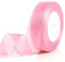 Pink Ribbon for Gift Wrapping Light Pink Ribbon Thick 25mm 50 Yards Organza Ribbons for Crafting Ribbons Gift Wrapping Easter Basket Mothers Day Gifts Flower Bouquet Bow Christmas Tree Cake Decoration